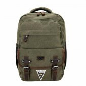 Ççs London 51567 Kanvas Laptop Bölmeli Sırt Çantası Yeşil - 1