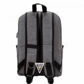 Ççs London 51568 Kanvas Usb Sırt Çantası Gri - 4