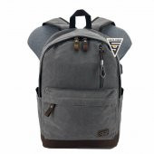 Ççs London 51568 Kanvas Usb Sırt Çantası Gri - 5