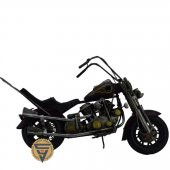 Dekoratif Nostaljik Metal Vintage Chopper  Rustik Mootosiklet Kahve - 2