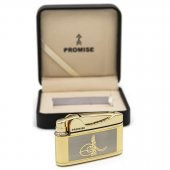 Osmanlı Tuğralı İbelo Tarz Gazlı Çakmak Altın Renk thumbnail 3