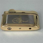 Osmanlı Tuğralı İbelo Tarz Gazlı Çakmak Altın Renk thumbnail 6