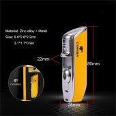 Cohiba CCM0214 3 Jet Torch Puro Çakmağı Sarı thumbnail 2