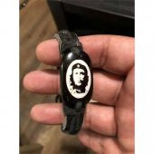 Che Guevara Figürlü Deri Bileklik Siyah - 1