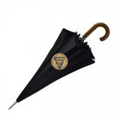 Marlux 16 Telli Baston Ahşap Sap Vale Şemsiye Siyah thumbnail 5