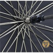 Marlux 16 Telli Baston Ahşap Sap Vale Şemsiye Siyah thumbnail 7