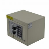 Elektronik Şifreli ve Kilitli Çelik Kutu Kasa 23x17 Krem - 3