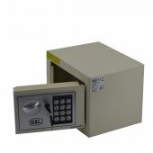 Elektronik Şifreli ve Kilitli Çelik Kutu Kasa 23x17 Krem - 4