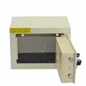 Elektronik Şifreli ve Kilitli Çelik Kutu Kasa 23x17 Krem - 5