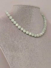 Larimar Taşı Faset Kesim Kolye 8mm (Sabit Klipsli) thumbnail 2