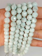 Larimar Taşı Faset Kesim Kolye 8mm (Sabit Klipsli) thumbnail 4