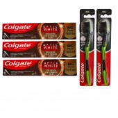 Optic White Kahve, Çay ve Tütün Kullanıcıları Için Süper Clean Black Orta Diş Fırçası + Macun 125 ml - 1