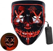 Halloween Maske Neon Turuncu Işıklı - 1