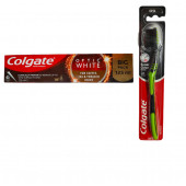 Optic White Kahve, Çay ve Tütün Kullanıcıları Için Süper Clean Black Orta Diş Fırçası + Macun 125 ml - 1