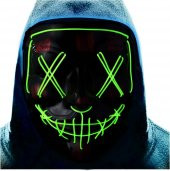 Halloween Maske Neon Yeşil Işıklı - 3