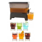 4 Litre Musluklu Su Meşrubat Sebili 6 Adet Pinterest Cam Bardak Buzdolabı Sebili Musluklu - 1