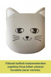 Özel Dizayn Yüksek Kaliteli Tuvalete Zarar Vermeyen Kedi Tasarımlı Ergonomik Tuvalet Fırçası - 3