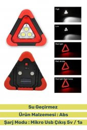 Premium Su Geçirmez 3 Ledli Solar Üçgen Reflektör Güneş Enerjili Refluj Lambası - 3