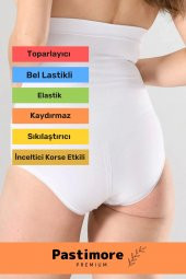 Özel Üretim Kadın Dikişsiz Silikon Şeritli Mideli Ince Parlak Dokulu Sıkılaştırıcı Slip Korse Külot - 2