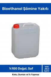 %100 Doğal Saf Temiz Çevre Dostu Sıvı Koku Yapmayan Bioethanol Şömine Yakıtı 5 Litre - 1