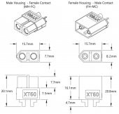 XT60 Li-Po Pil Konnektör Erkek 60 Amper - 2