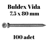 Buldex Beton Vidası 7.5x80 mm 100 Adet | Torx T30 Uyumlu Dübelsiz Vida thumbnail 2