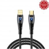 ScHitec 6A 20W Type-C to Lightning 1Metre Hızlı Data ve Şarj Kablosu Siyah YK255S - 1