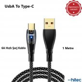 ScHitec 6A 120W UsbA to Type-C 1Metre Hızlı Data ve Şarj Kablosu Beyaz Ömür Boyu Garanti YK234B - 2