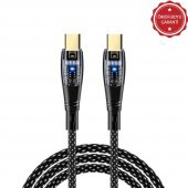 ScHitec 6A 60W Type-C to Type-C 1Metre Hızlı Data ve Şarj Kablosu Siyah YK250S thumbnail 1