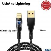 ScHitec 6A 120W UsbA to Lightning 1Metre Hızlı Data ve Şarj Kablosu Mavi Ömür Boyu Garanti YK233M - 2