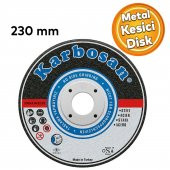 Karbosan Metal Kesici Taş Disk Taşlama Spiral Demir Kesme Diski 230x3.0x22.23 mm - 1