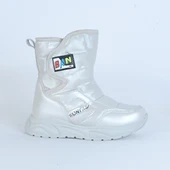 Moda Ayakkabı 9075 Beyaz Kız Çocuk Bot Ayakkabı thumbnail 5