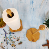 Ahşap Bambu Kağıt Havluluk Ahşap Peçetelik Mutfak Düzenleyici 2 Li Set - 4