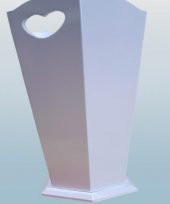 Hobi Adn 90282 Dekoratif Şemsiyelik Vazos model Ahşap Mdf Beyaz Lake El Yapım - 1