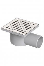 Krom Yer Sifonu Yer Süzgeci10x10x50 yandan çıkışlı - 1