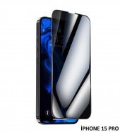 İphone 15 Pro Anti Statik Tam Kaplayan Hayalet Kırılmaz Cam - 1