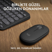 Logitech Pebble 2 Combo Çoklu Sessiz Kablosuz Türkçe Q Klavye Mouse Seti - Grafit 920-012245 - 2