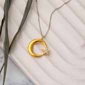 22 Ayar Altın Ayyıldız Kolye Ucu thumbnail 2