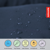 XPERMATE Biscuit Kedi Yatağı ve Köpek Yatağı,Tüy Tutmaz Kumaş,Su İtici Kumaş 60x55x28 60x55x28 Lacivert Turuncu - 5