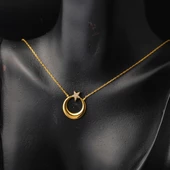 22 Ayar Ayyıldız Altın Kolye thumbnail 3