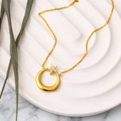 22 Ayar Ayyıldız Altın Kolye thumbnail 2