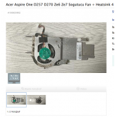 Acer Aspire One D257 D270 Ze6 Ze7 Sogutucu Fan + Heatsink 4 PİN - 1