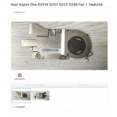 Acer Aspire One D255E D255 D225 D260 Fan + Heatsink - 1