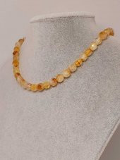 Sitrin Taşı Faset Kesim Kolye 8mm (Sabit Klipsli) (42550) thumbnail 1