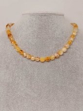 Sitrin Taşı Faset Kesim Kolye 8mm (Sabit Klipsli) (42550) thumbnail 3