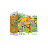 Ca Games 24 Parça Safari Yer Puzzle 5232, Çocuklar İçin Hayvanlı Yer Puzzle - 1