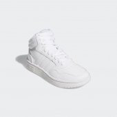Adidas CZ0222 Hoops 3.0 Mid Lifestyle Kadın Günlük Beyaz Spor ve Basketbol Ayakkabısı - 4