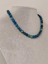 Apatit Taşı Faset Kesim Kolye 8mm (Sabit Klipsli) thumbnail 1