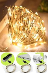 Usb Ile Çalışan Peri Led Işık 10 Metre Gün Işığı Dekoratif Aydınlatma - 3