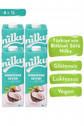 Nilky Vegan Hindistan Cevizi Sütü 1 Lt 4 Adet - 1